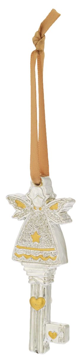 Chiavetta portafortuna natalizia angelo oro